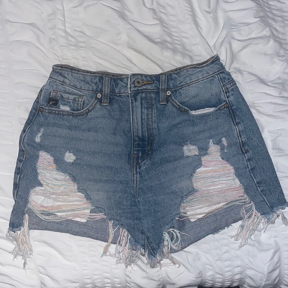 KanCan Distressed Denim Shorts